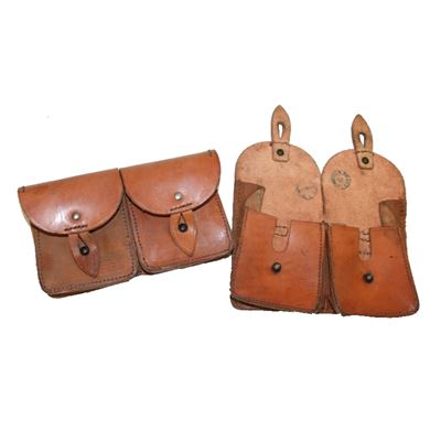 Borsa francese in pelle per cartucce 2 pz MAS usata Esercito francese 91365000 4