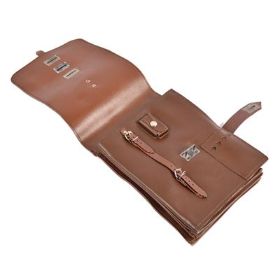 Borsa per mappe NVA in similpelle MARRONE usata Esercito NVA/DDR 91373500 2