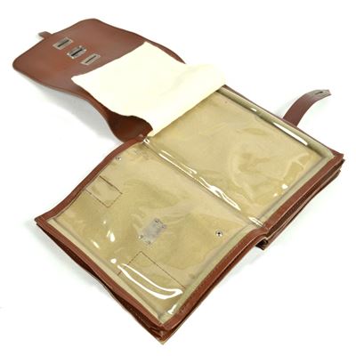 Borsa per mappe NVA in similpelle MARRONE usata Esercito NVA/DDR 91373500 3