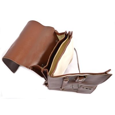 Borsa per mappe NVA in similpelle MARRONE usata Esercito NVA/DDR 91373500 4