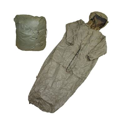 Sacco a pelo BW a due pezzi con maniche VERDE usato Bundeswehr 91411200 3