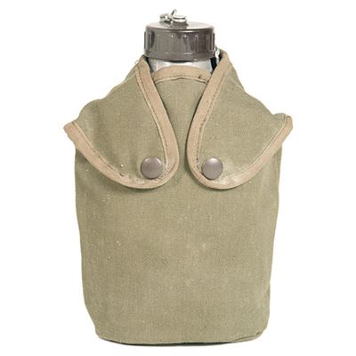 Bottiglia da campo francese con involucro in alluminio usata