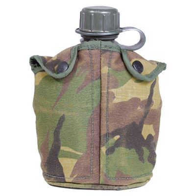 Bottiglia da campo olandese con beccuccio e custodia DPM usata