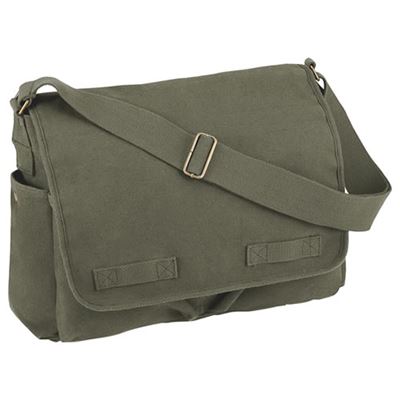 Borsa a tracolla VINTAGE 38 x 28 x 15 cm VERDE