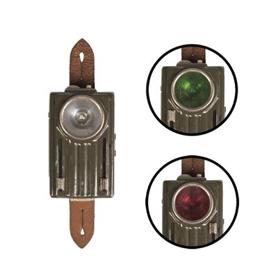 Lampada POLSKÁ vetro circolare VERDE usata Esercito polacco 626385-4 3