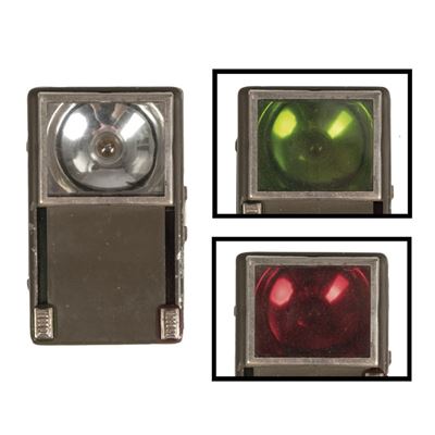 Lampada POLSKÁ vetro rettangolare VERDE usato Esercito polacco 626385-2 3