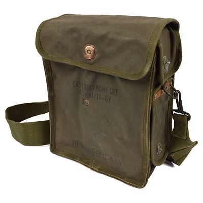 Telefono da campo US "EE8" in custodia di tela originale. Esercito americano 91810220 5