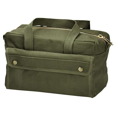 Borsa MECHANICS TOOL GI con cerniera in ottone VERDE