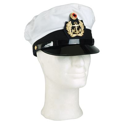 Cappellino da brigadiere BW marino con distintivo BIANCO usato
