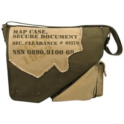 Borsa VINTAGE per documenti 38 x 35 x 10 cm VERDE