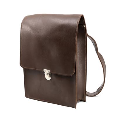 Borsa portadocumenti RUMENO a tracolla in similpelle MARRONE SCURO