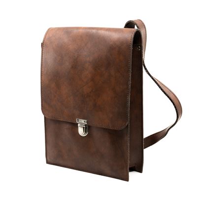 Borsa portadocumenti RUMENO a tracolla in similpelle MARRONE