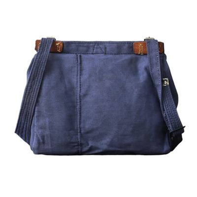 Borsa a tracolla "CHLEBNÍK" in tela rumena con cinturini in pelle BLU Esercito rumeno 925326LE 2