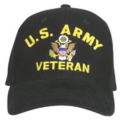 Cappellino U.S. ARMY VETERAN baseball NERO