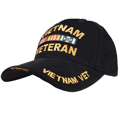 Cappellino DELUXE VIETNAM VETERAN baseball NERO