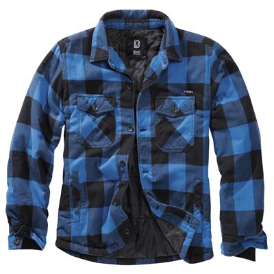 Camicia LUMBERJACKET manica lunga flanella NERO/BLU