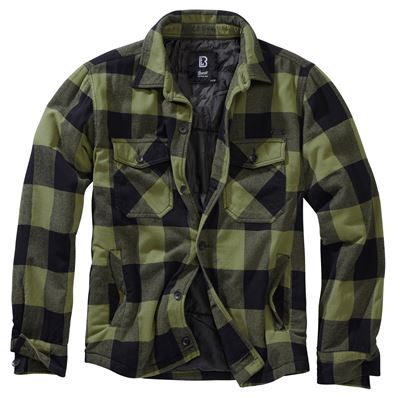 Camicia LUMBERJACKET manica lunga flanella NERO/VERDE