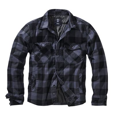 Camicia LUMBERJACKET manica lunga flanella NERO/GRIGIO