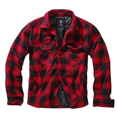 Camicia LUMBERJACKET manica lunga flanella ROSSO/NERO