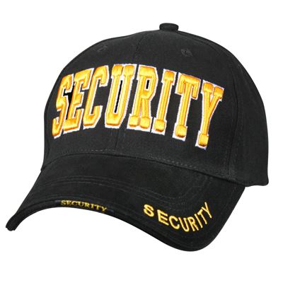Cappellino DELUXE SECURITY "scritta gialla" baseball NERO