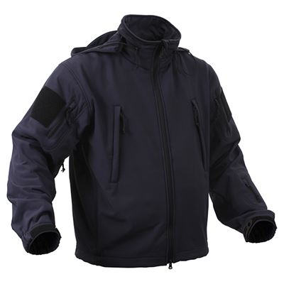 Giacca TACTICAL con cappuccio softshell BLU SCURO