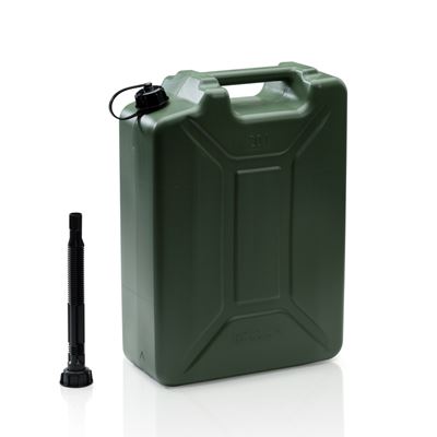 Tanica in plastica ARMY con tubo di versamento 20 litri VERDE
