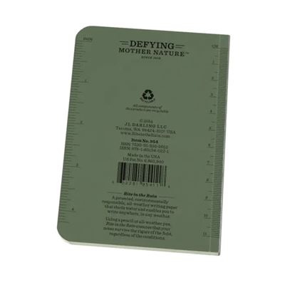 Blocco impermeabile RITE IN THE RAIN Memo Book VERDE RITE IN THE RAIN RR-954 4