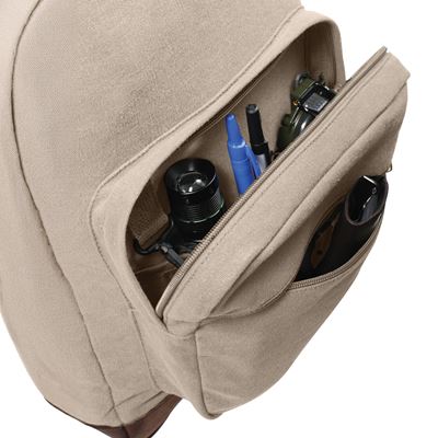 Zaino VINTAGE TEARDROP elementi in pelle KHAKI ROTHCO 9616 6