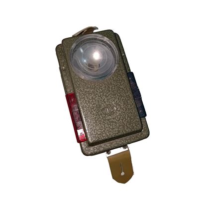 Lampada ELBA RUMENO bicolore vetro circolare VERDE usata