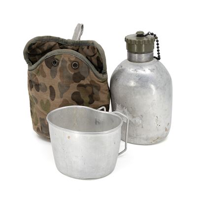 Borraccia da campo ALU AUSTRIACA con beccuccio e custodia K4 usata