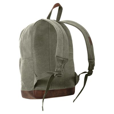 Zaino VINTAGE TEARDROP elementi in pelle VERDE ROTHCO 9666 2