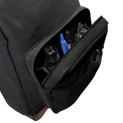 Zaino VINTAGE TEARDROP elementi in pelle NERO ROTHCO 9667 3