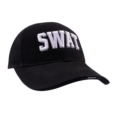 Cappellino da baseball DELUXE con ricamo SWAT NERO ROTHCO 9722 4