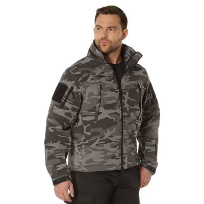 Giacca TACTICAL con cappuccio softshell BLACK CAMO ROTHCO 97675 4