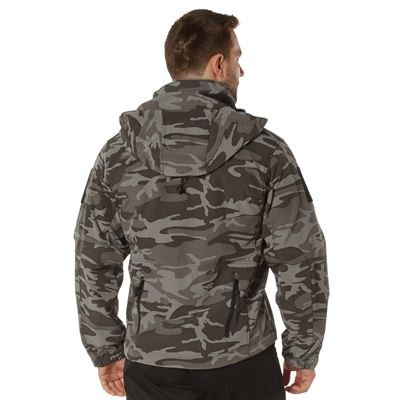 Giacca TACTICAL con cappuccio softshell BLACK CAMO ROTHCO 97675 2