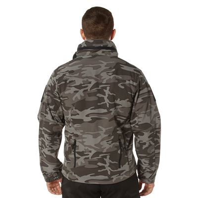 Giacca TACTICAL con cappuccio softshell BLACK CAMO ROTHCO 97675 5