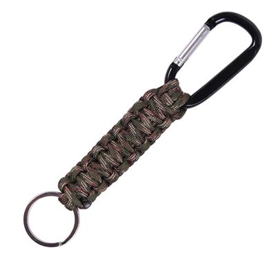 Portachiavi PARACORD con moschettone WOODLAND