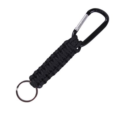 Portachiavi PARACORD con moschettone NERO