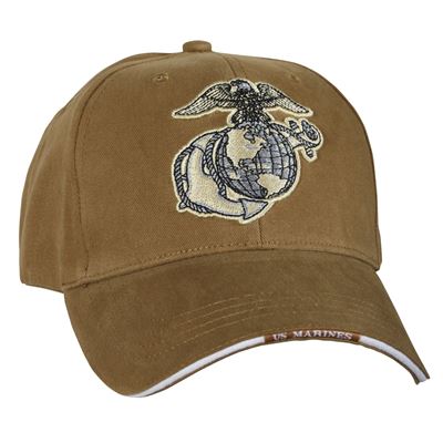 Cappellino da baseball con ricamo USMC COYOTE ROTHCO 9827 3