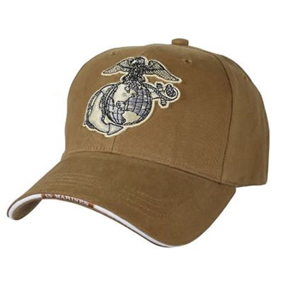 Cappellino da baseball con ricamo USMC COYOTE