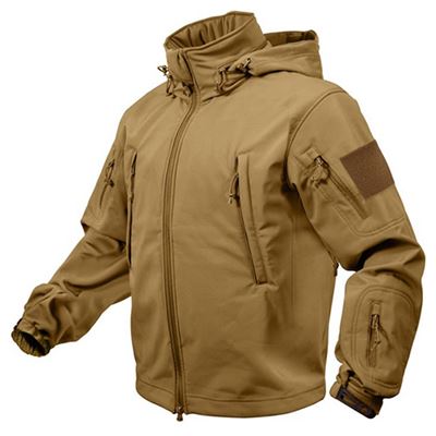 Giacca TACTICAL con cappuccio softshell COYOTE