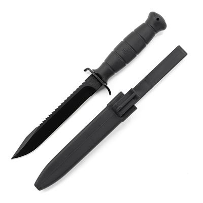 Coltello AUSTRIACO GLOCK SURVIVAL FM81 con seghetto NERO