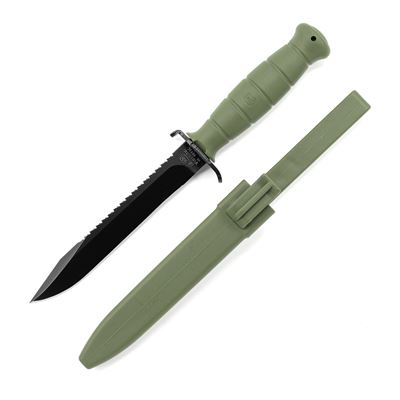Coltello AUSTRIACO GLOCK SURVIVAL FM81 con seghetto VERDE