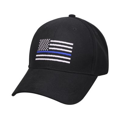 Cappellino da baseball con bandiera americana e linea blu NERO