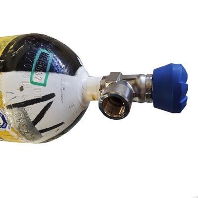 Bombola in acciaio a pressione da 6 l/300 bar con rubinetto blu usata ostatní AR-6300-G 6