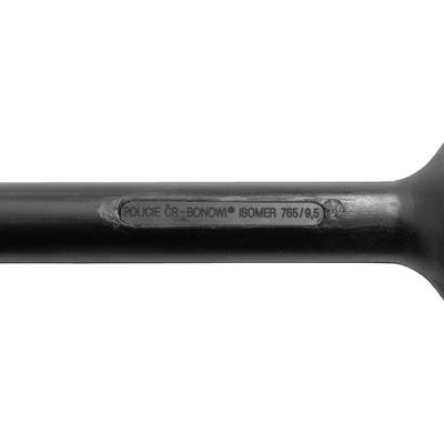 Manganello dritto con scudo protettivo POLIZIA DELLA REPUBBLICA CECA BONOWI ISOMER 75 cm NERO  PBS-765/9,5 2