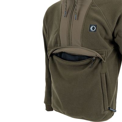 Felpa con cappuccio in pile Hybrid Hoodie VERDE SPEERO SPHOODHYB 4