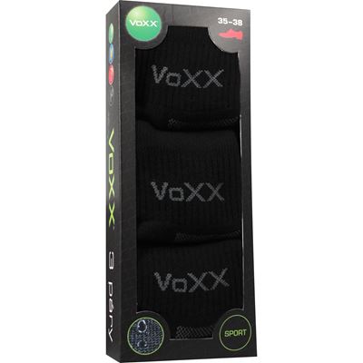 Calzini sportivi in cotone CADDY B con pianta rinforzata NERI - 3 paia VOXX V-11733-B 2