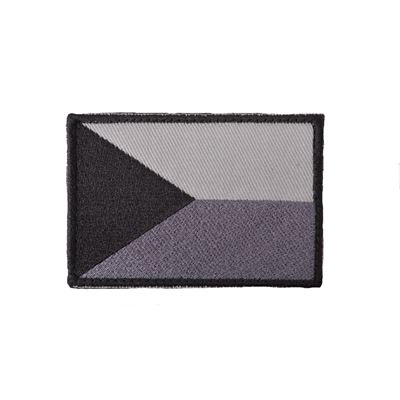 Toppa BANDIERA DELLA REPUBBLICA CECA velcro 7,5 x 5,5 cm GRIGIA