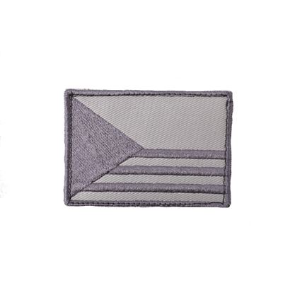 Toppa BANDIERA DELLA REPUBBLICA CECA STRISCE 7,5 x 5,5 cm velcro GRIGIO